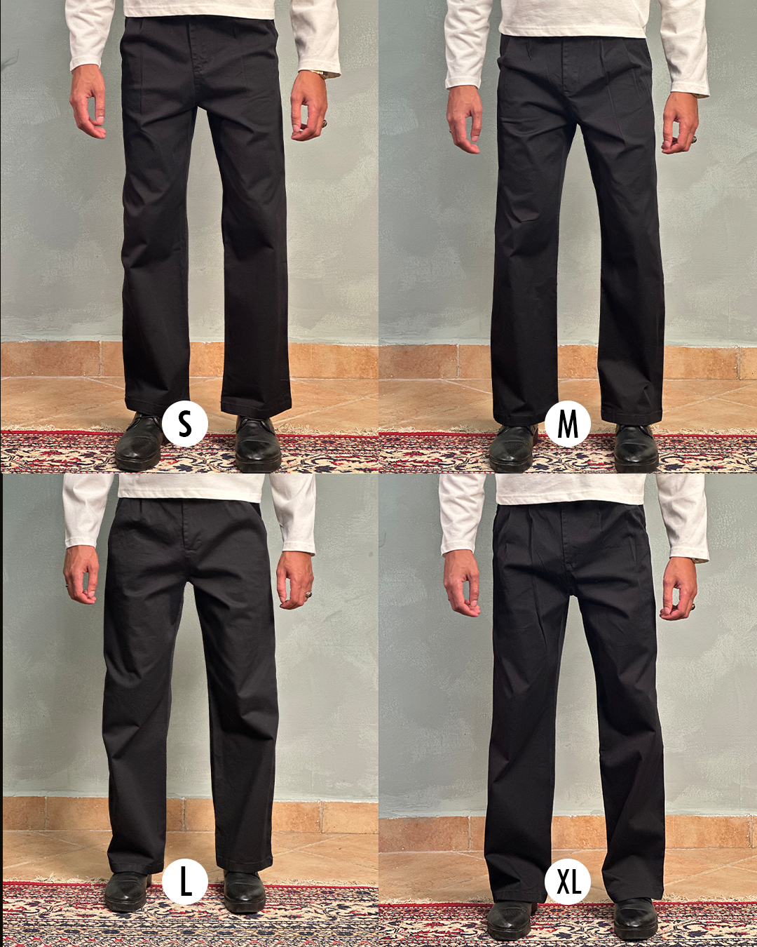 Black flared pants
