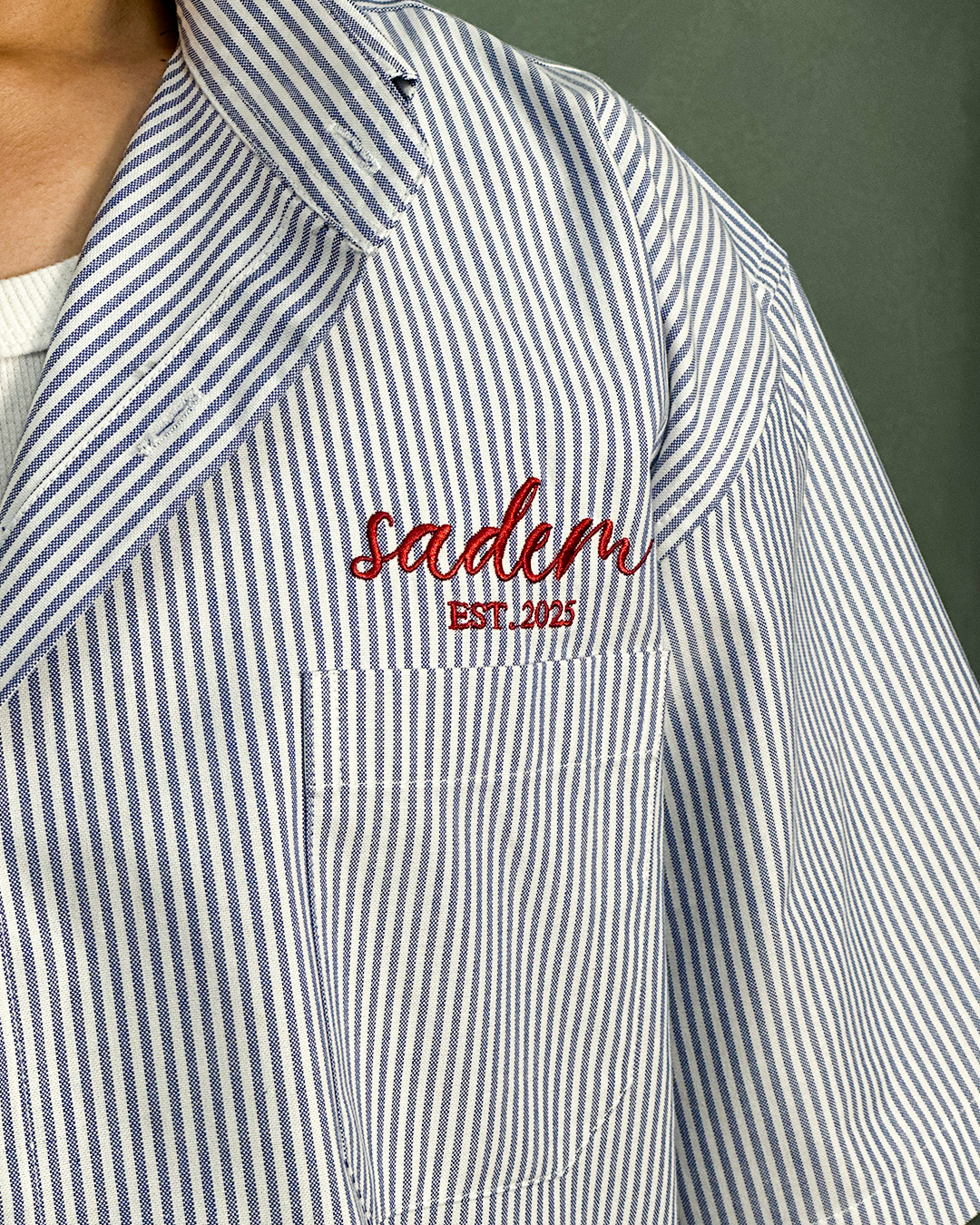 Blue Striped Boxy Shirt