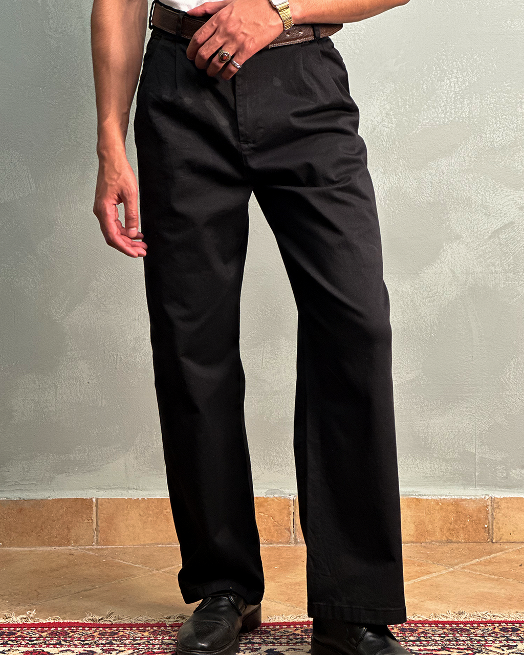 Black flared pants