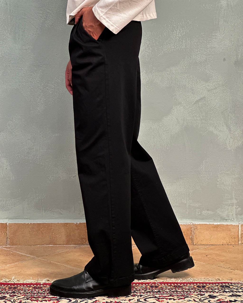 Black flared pants