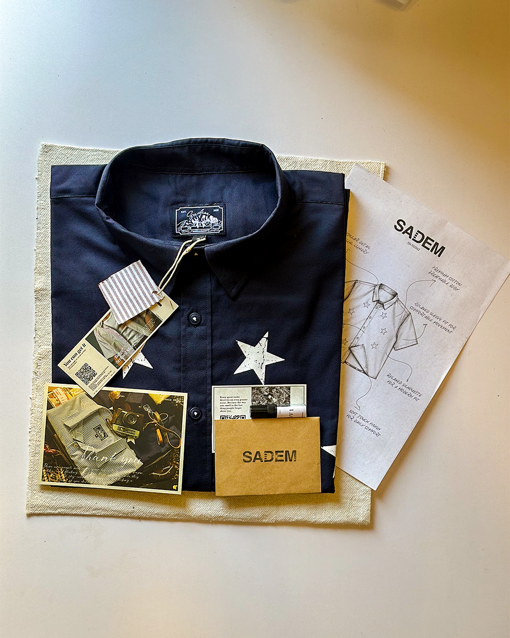 Navy Boxy Shirt