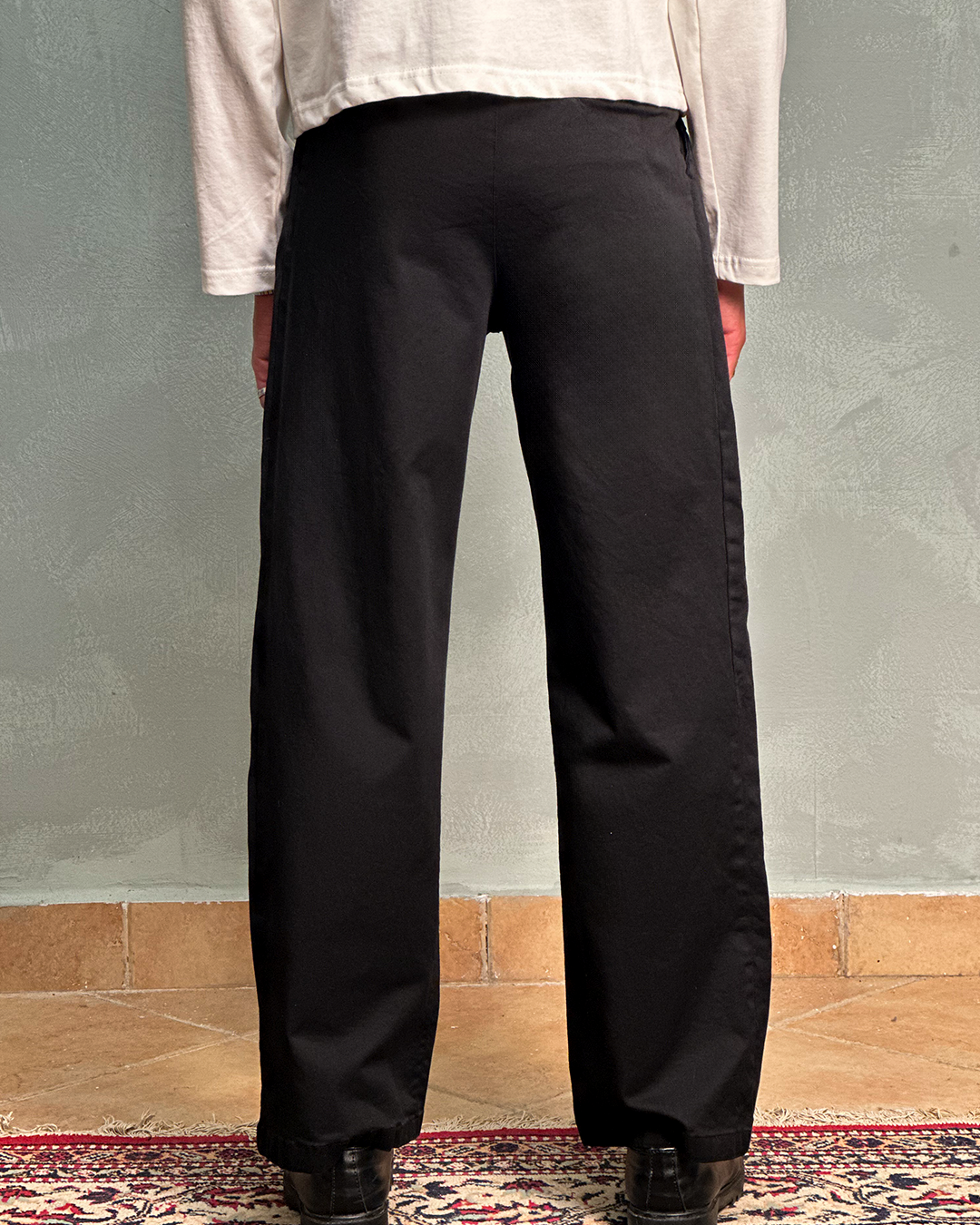 Black flared pants
