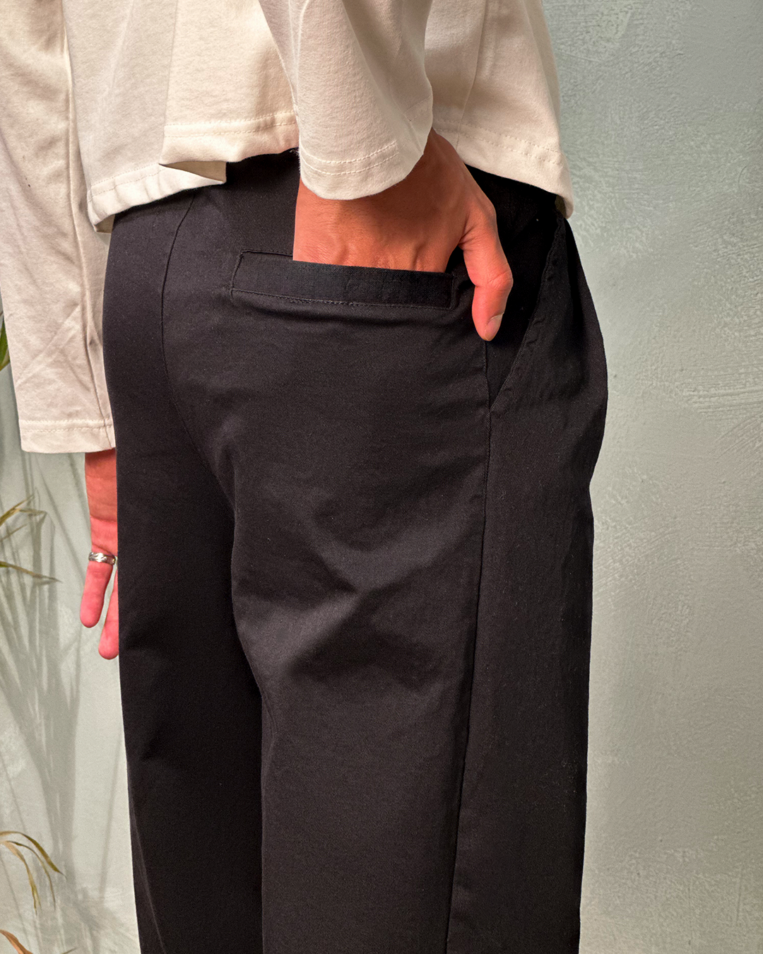 Black flared pants