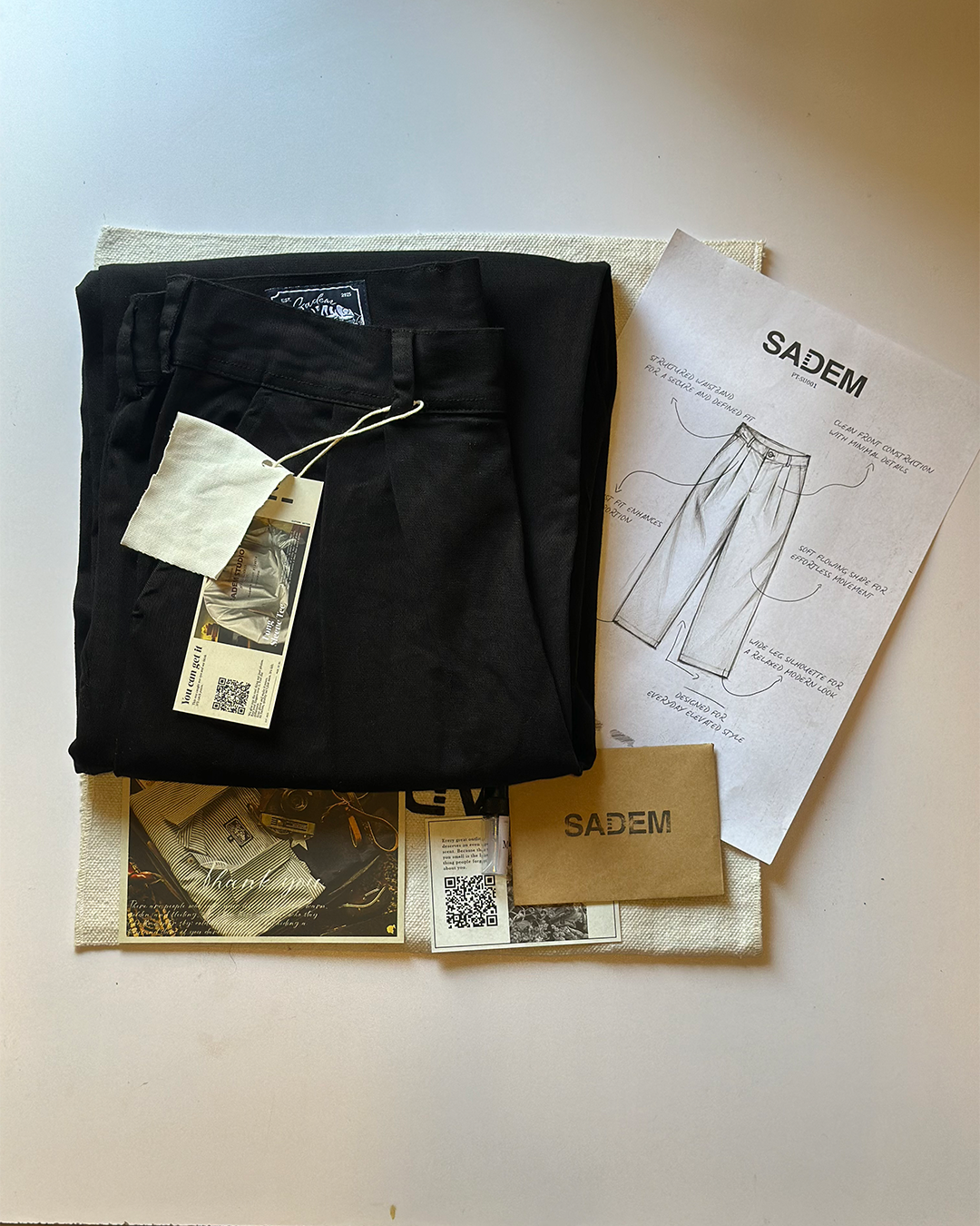 Black flared pants