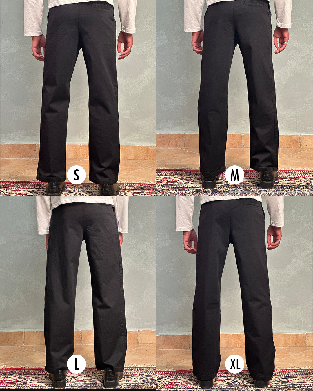 Black flared pants