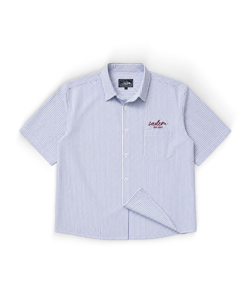 Blue Striped Boxy Shirt