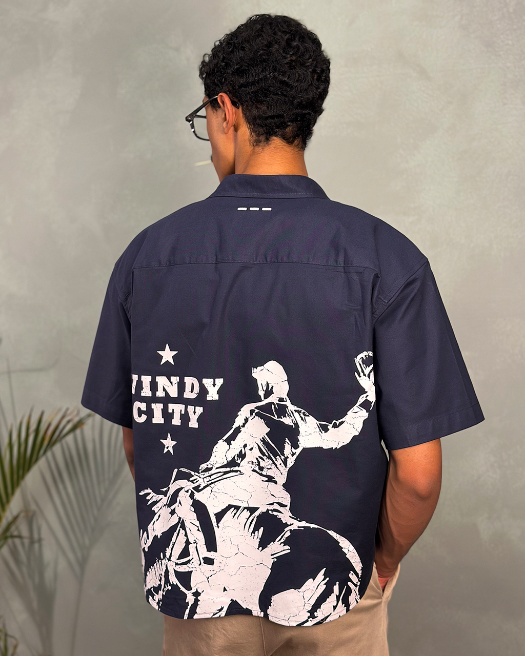 Navy Boxy Shirt