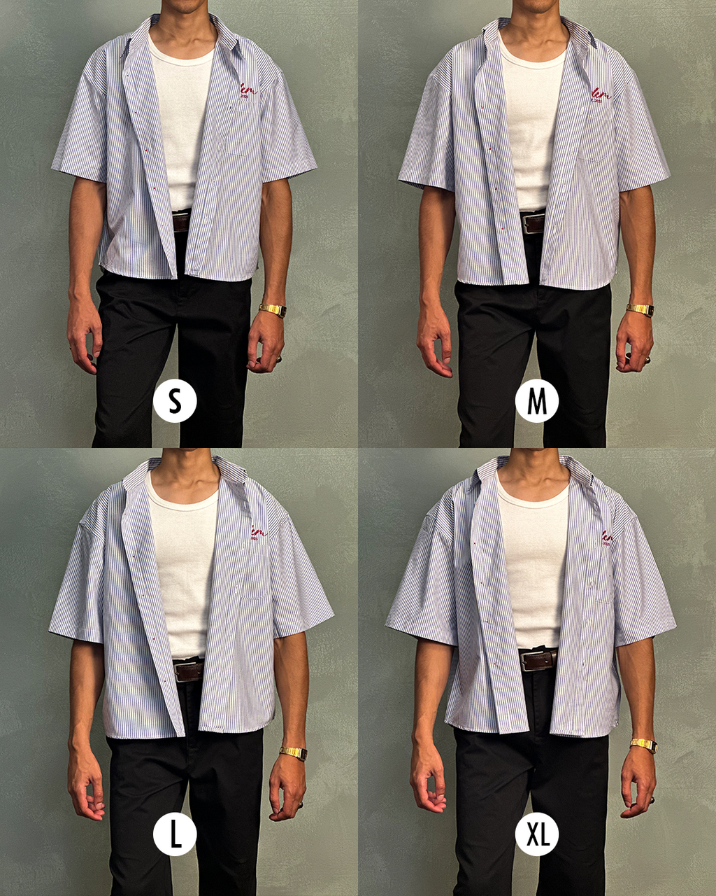 Blue Striped Boxy Shirt