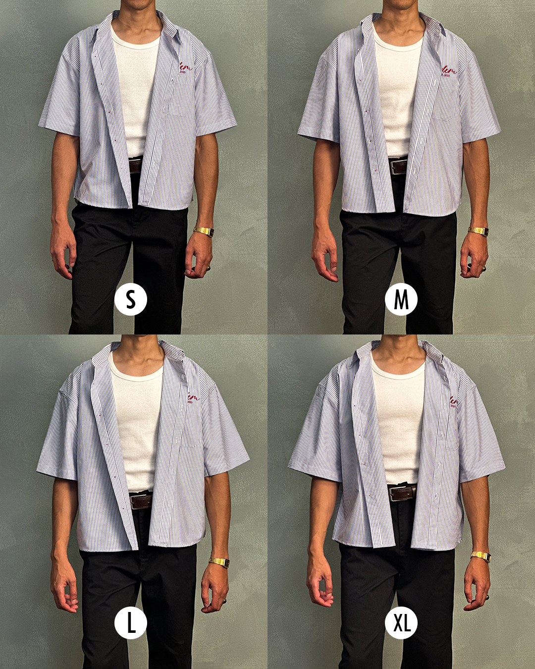 Blue Striped Boxy Shirt